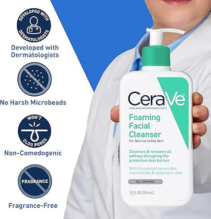 Foaming Facial Cleanser|CeraVe Foaming Facial Cleanser, 562 ml (Pack of